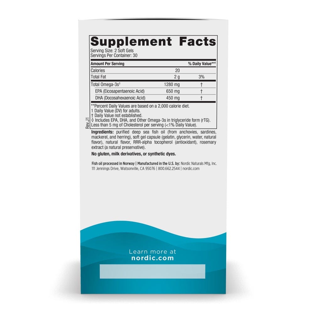 Nordic Naturals Ultimate Omega 1280 mg 60 ct