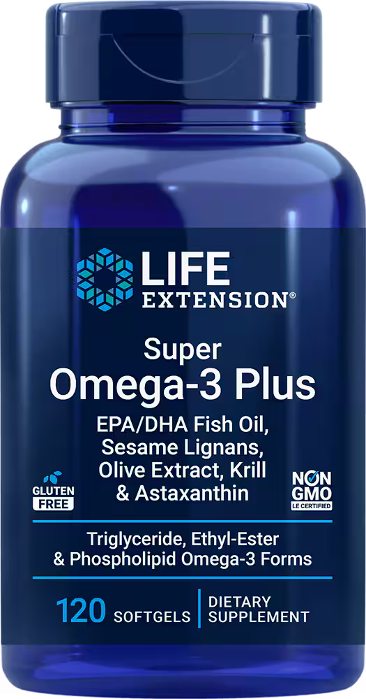 Life Extension Super Omega-3 Plus EPA/DHA Fish Oil, Sesame Lignans, Olive Extract, Krill & Astaxanthin