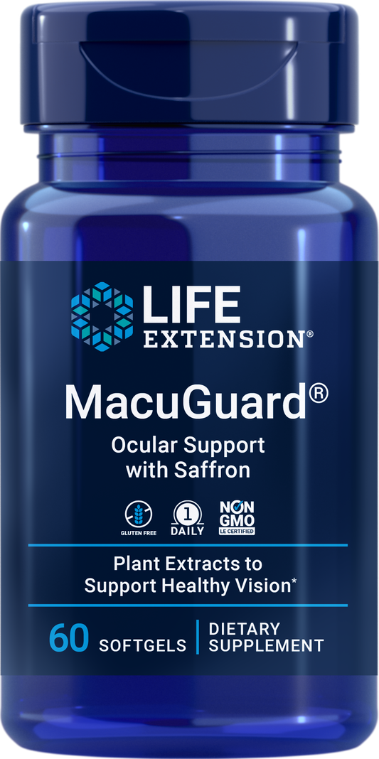 Life Extension MacuGuard Ocular Support with Saffron 60Softgels