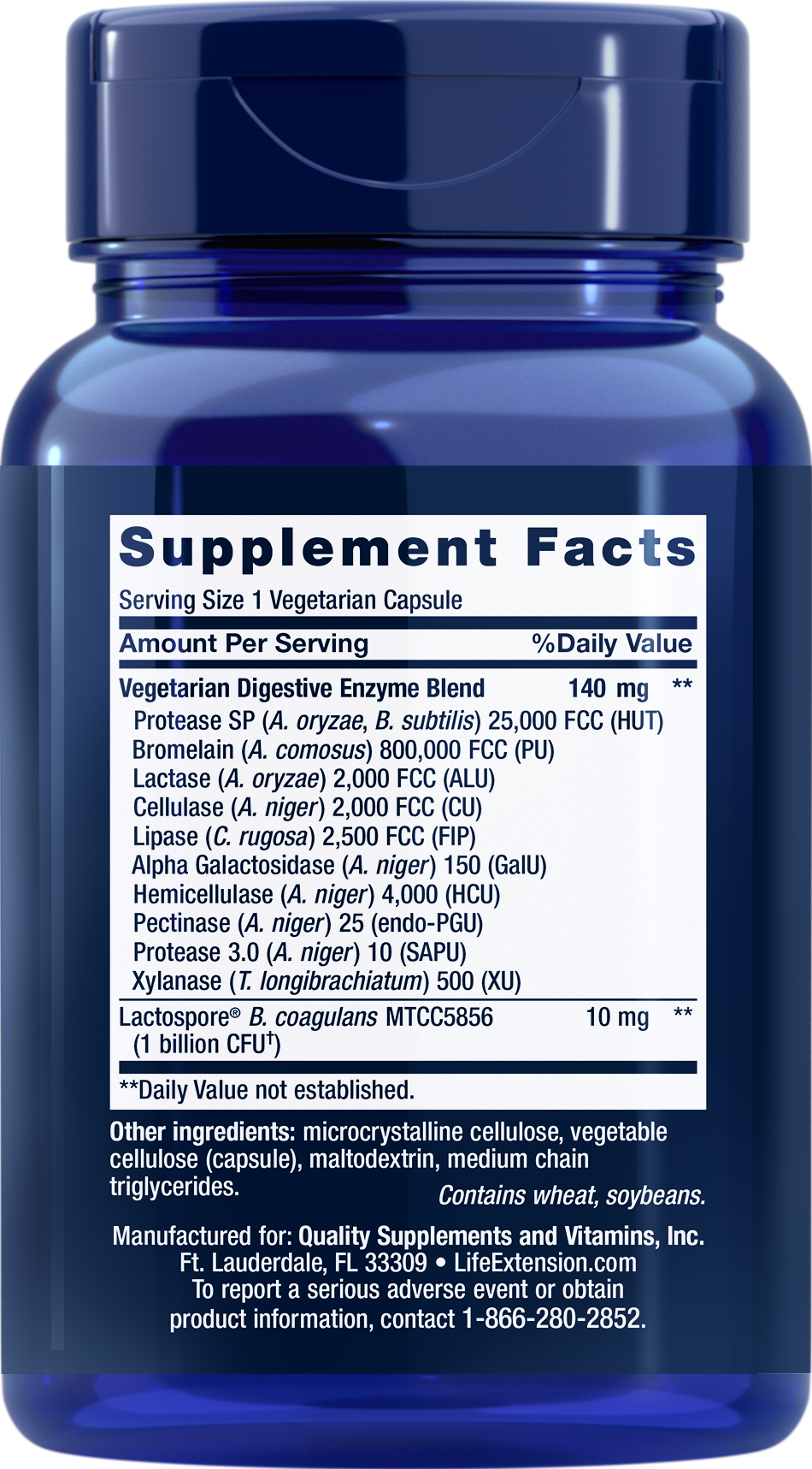 Life Extension Enhanced Super Digestive Enzymes (60 Vcaps)