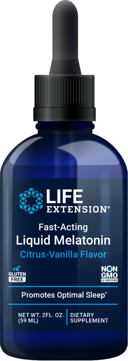 Life Extension Fast-Acting Liquid Melatonin (2 Floz) Citrus Vanilla