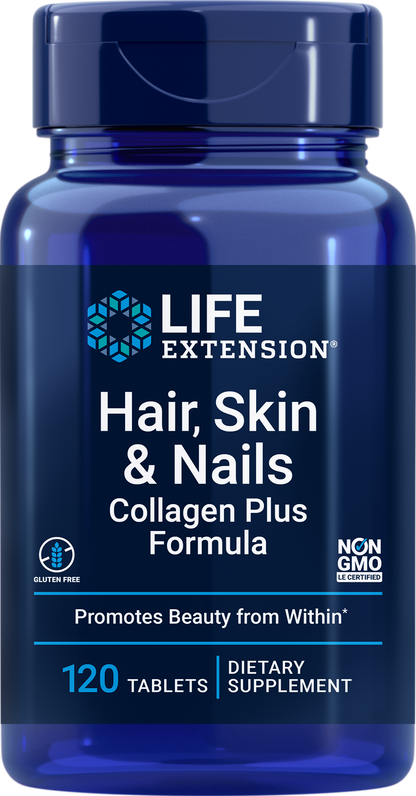 Life Extension Hair Skin & Nails Collagen Plus Formula 120Tabs
