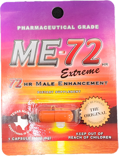 ME-72hr Male Enhancement - 72 Hour Performance Support Capsules (1 Capsule)