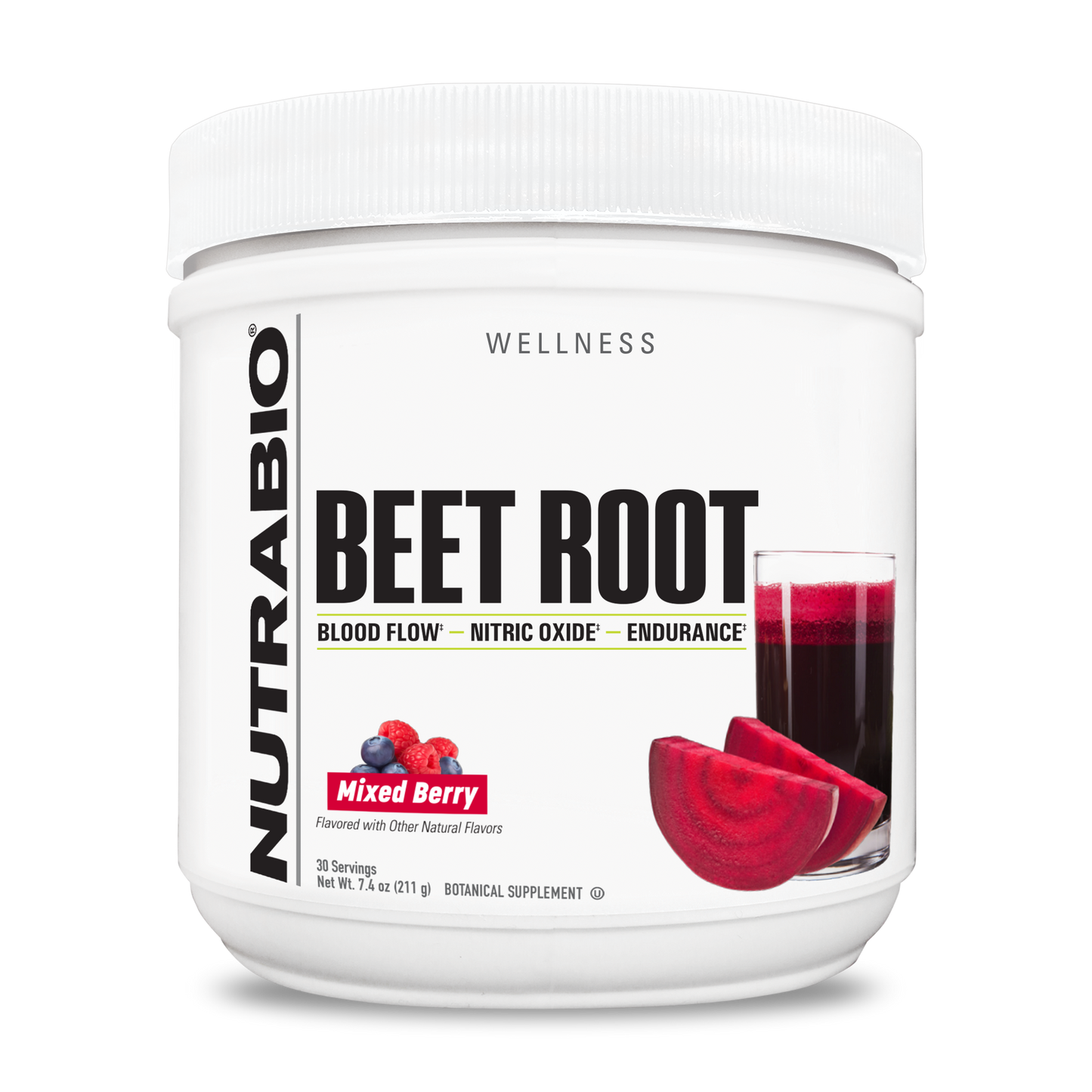 Nutrabio Beet Root 30Servings Mixed Berry