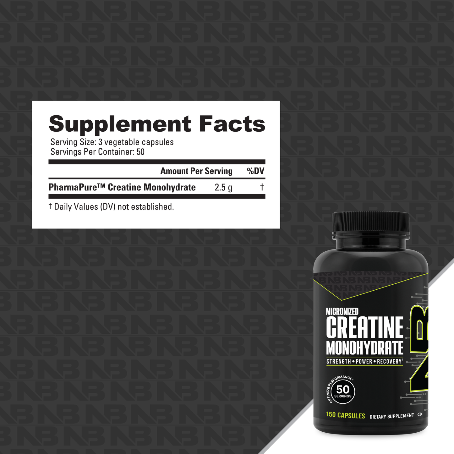 Nutrabio Micronized Creatine Monohydrate (150 Caps)