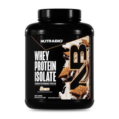 Nutrabio Whey Protein Isolate bottle - S'mores flavor