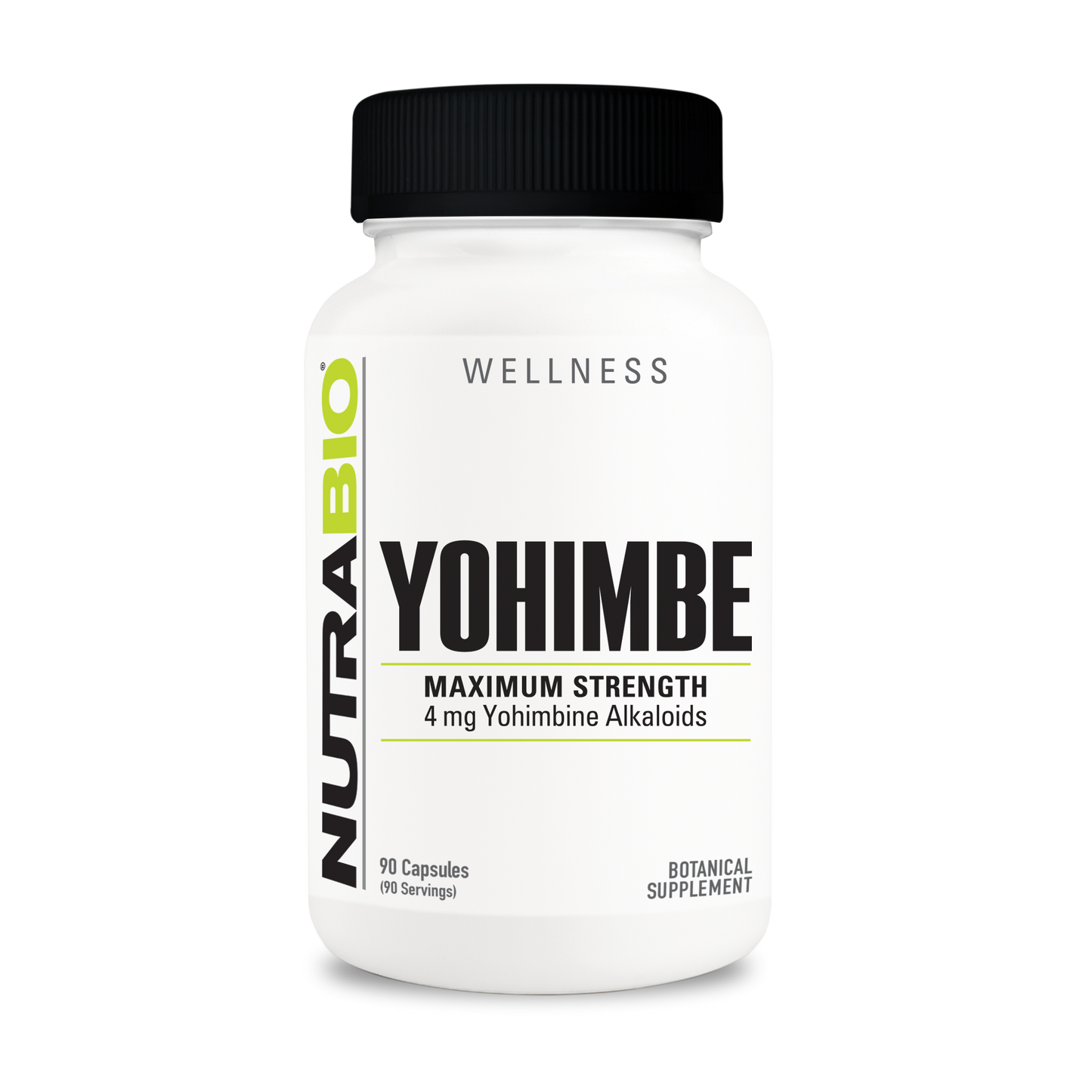 NutraBio Yohimbe 4mg – Standardized Yohimbine HCl