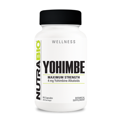 NutraBio Yohimbe 4mg – Standardized Yohimbine HCl