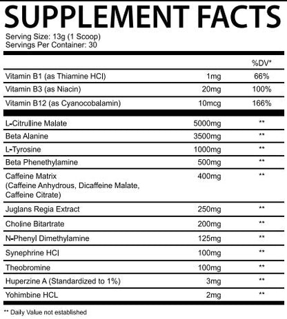 Mad House Innovations Chaotic Rage Pre-workout