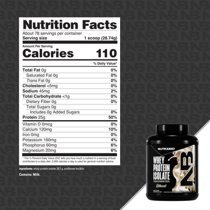 NutraBio 100% Whey Protein Isolate