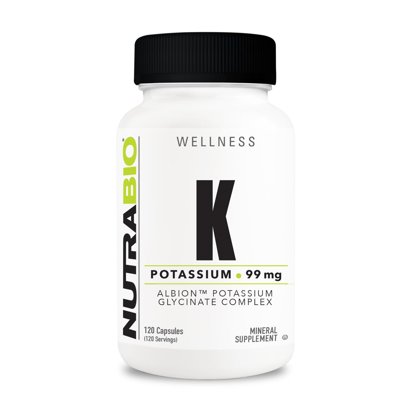 Nutrabio Wellness K Potassium Complex 99mg (120 Caps)
