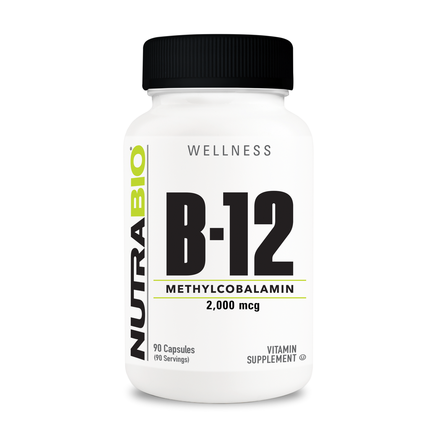 NutraBio B-12 Methylcobalamin (90 Caps)