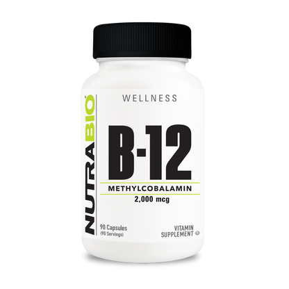 NutraBio B-12 Methylcobalamin (90 Caps)