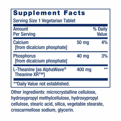 L-Theanine XRT supplement facts