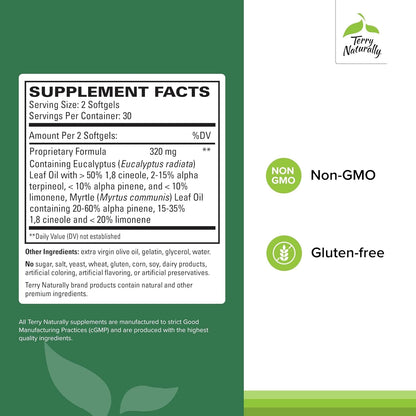 Terry Naturally Eucalyptus Oil Softgels Supplement Facts