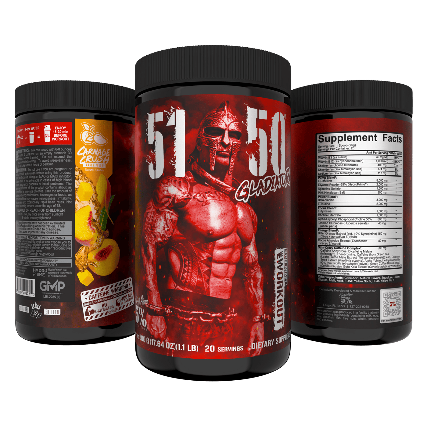 Rich Piana 5% 5150 Gladiator Pre-Workout Signature Edition
