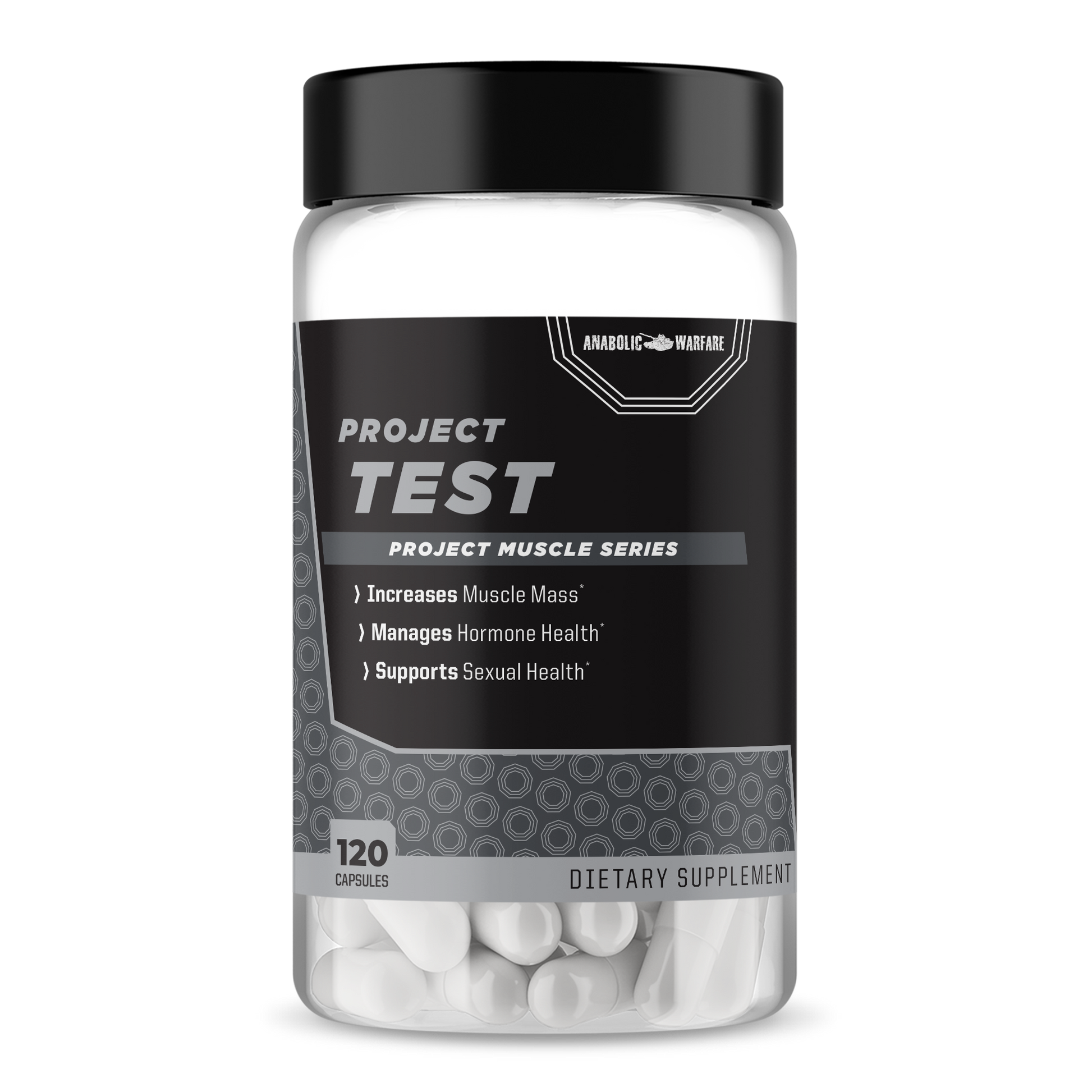 Anabolic Warfare Project Test supplement bottle