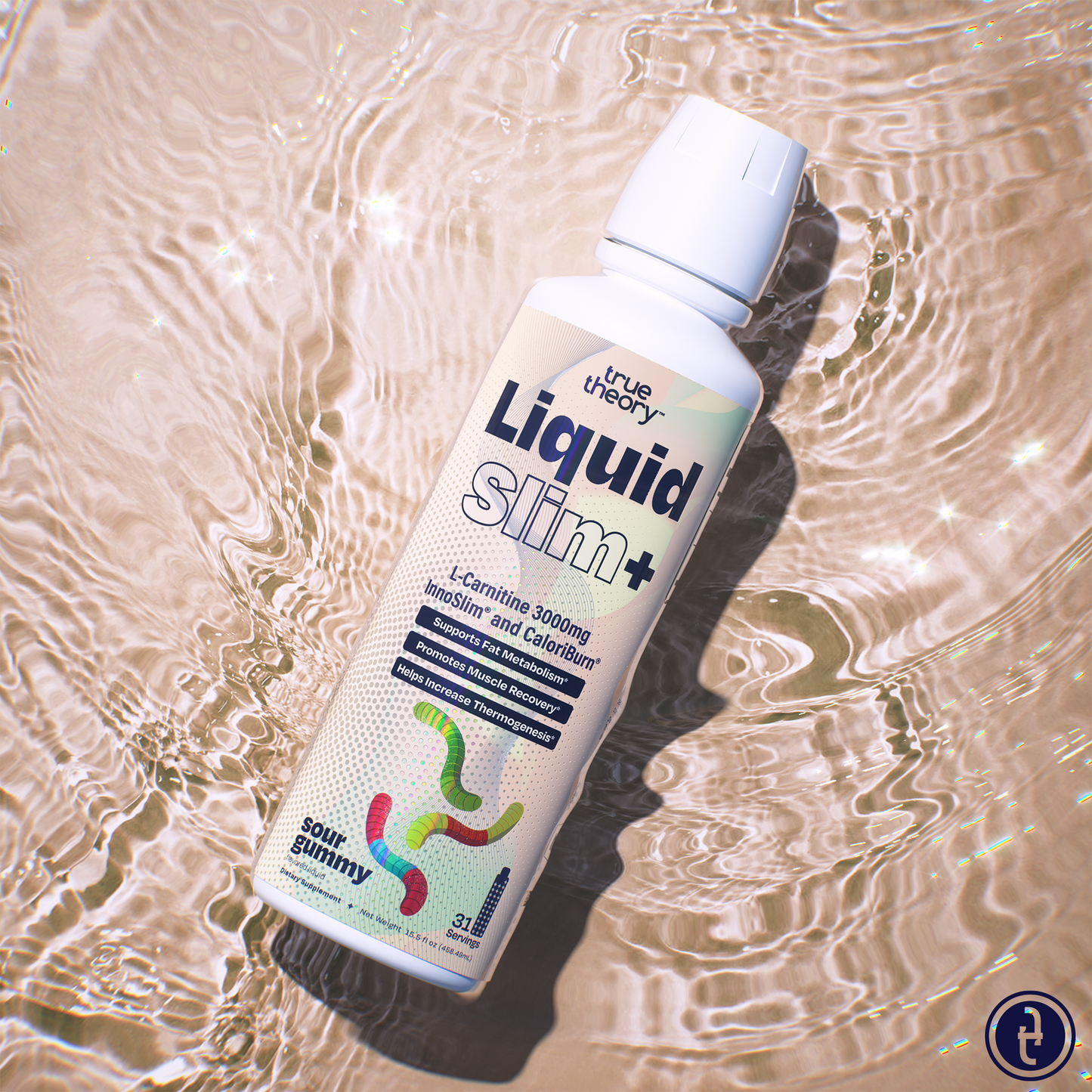 Liquid Slim+ Sour Gummy supplement bottle