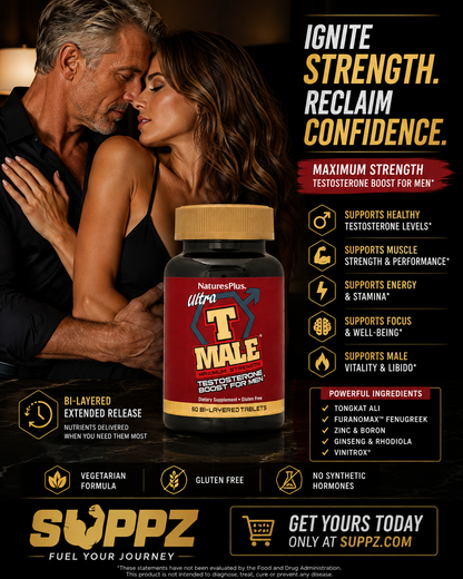 Natures Plus Ultra T Male (60 Bi-Layered Tablets)