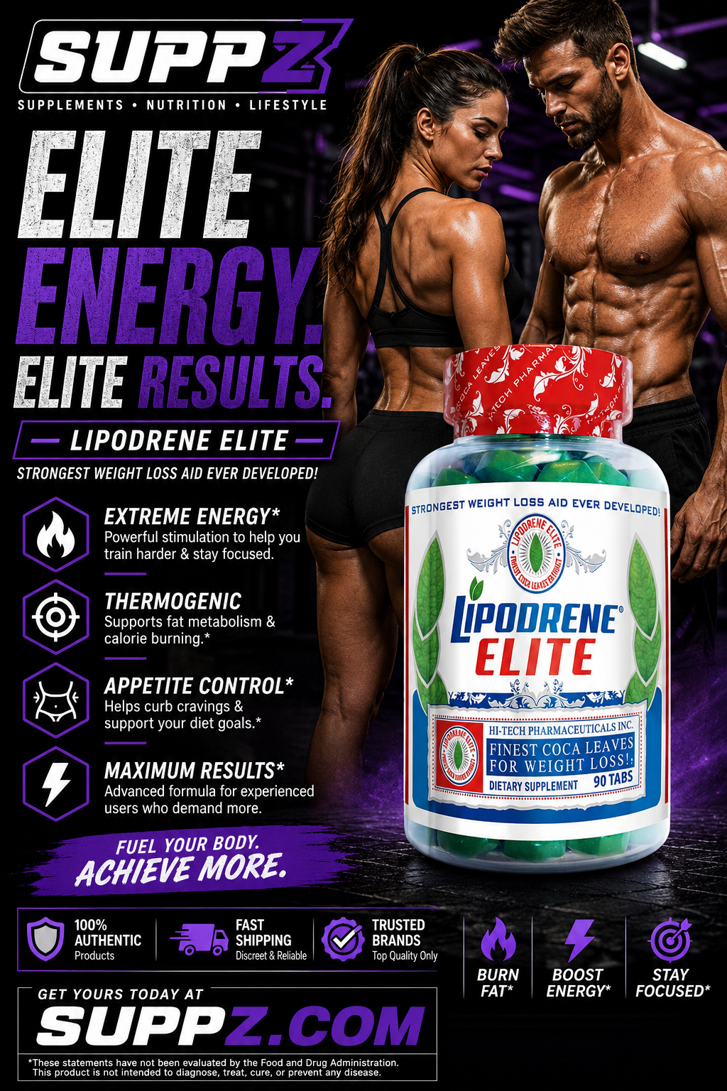 Hi-Tech Lipodrene Elite - Advanced Fat Burner & Energy | 90 Tablets