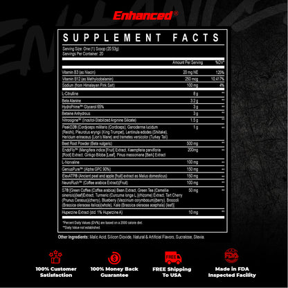 Enhanced Supplement Facts