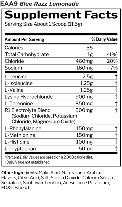 Rule 1 Essential Amino 9 30Servings Blue Razz Lemonade