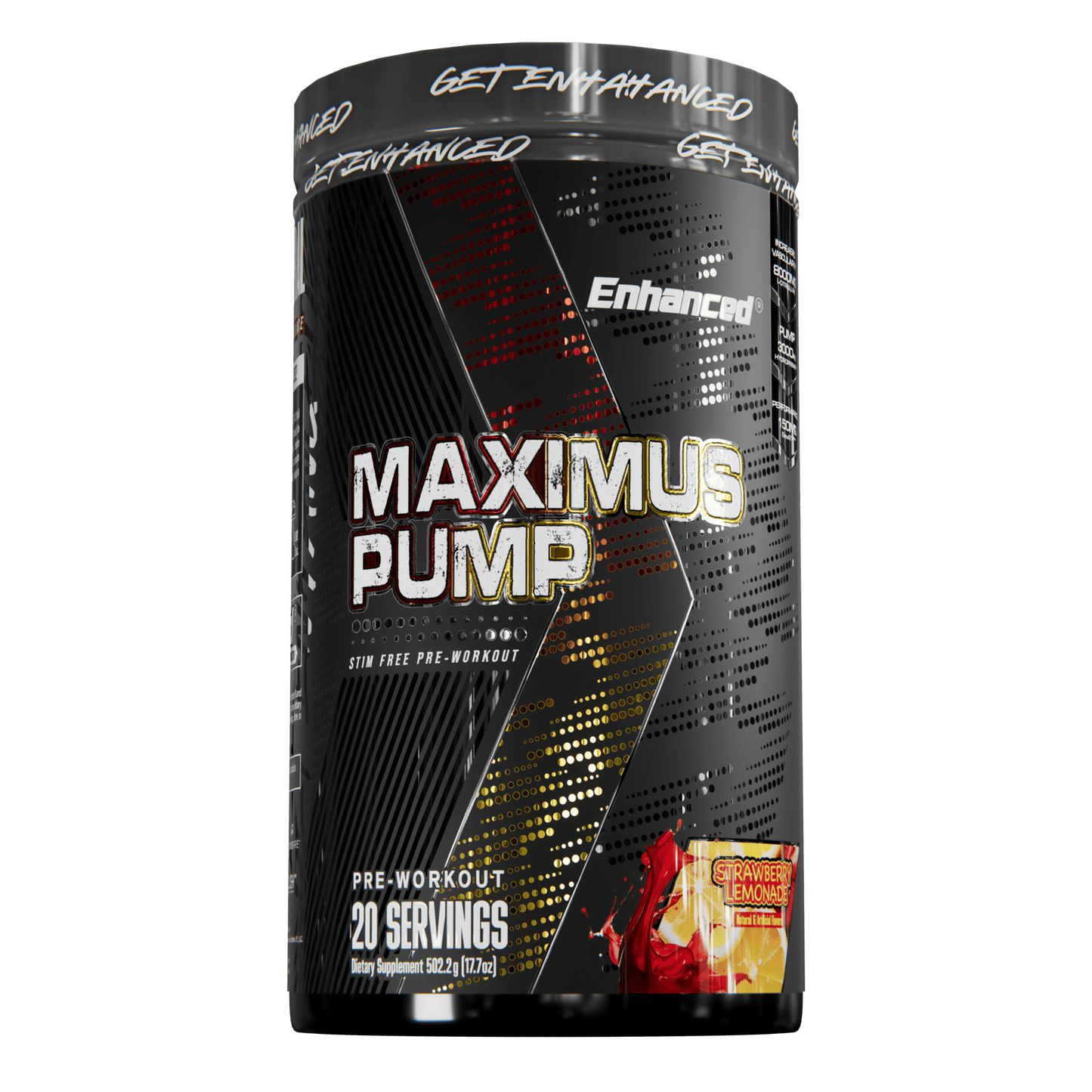 Enhanced Maximus Pump pre-workout supplement
