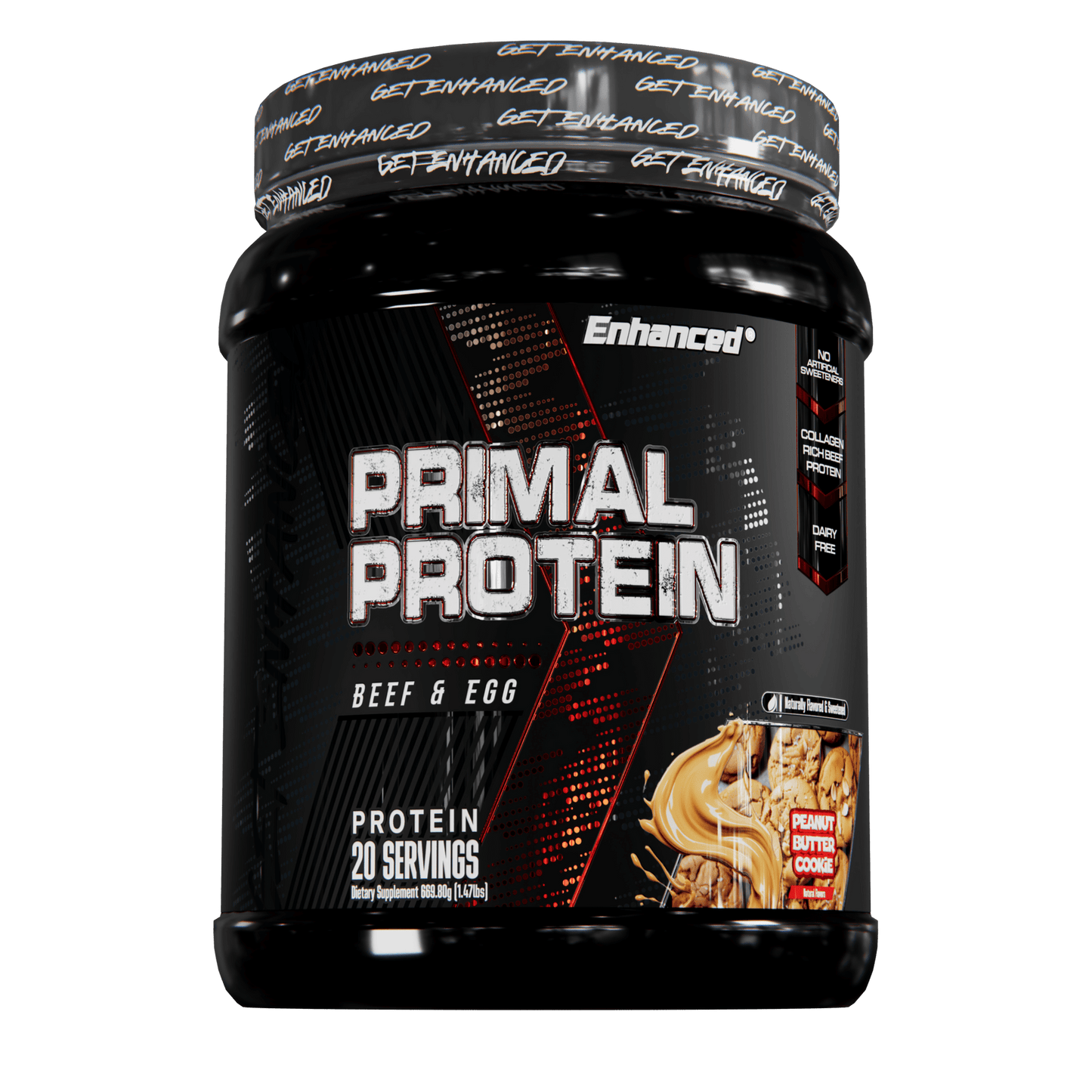 Enhanced Primal Protein PBCookie (Beef & Egg) front view