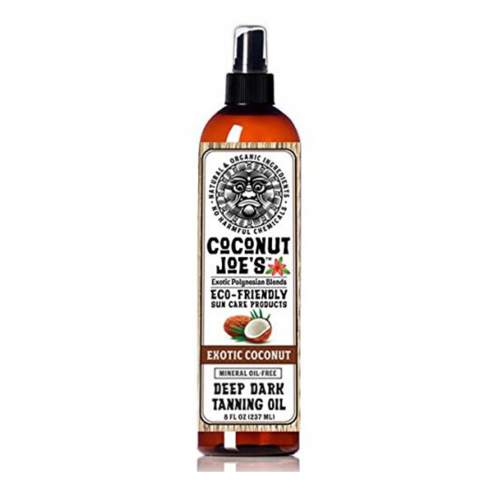 Coconut Joe's Mineral Oil-Free Deep Dark Tanning Oil 8 FL OZ Exotic Coconut