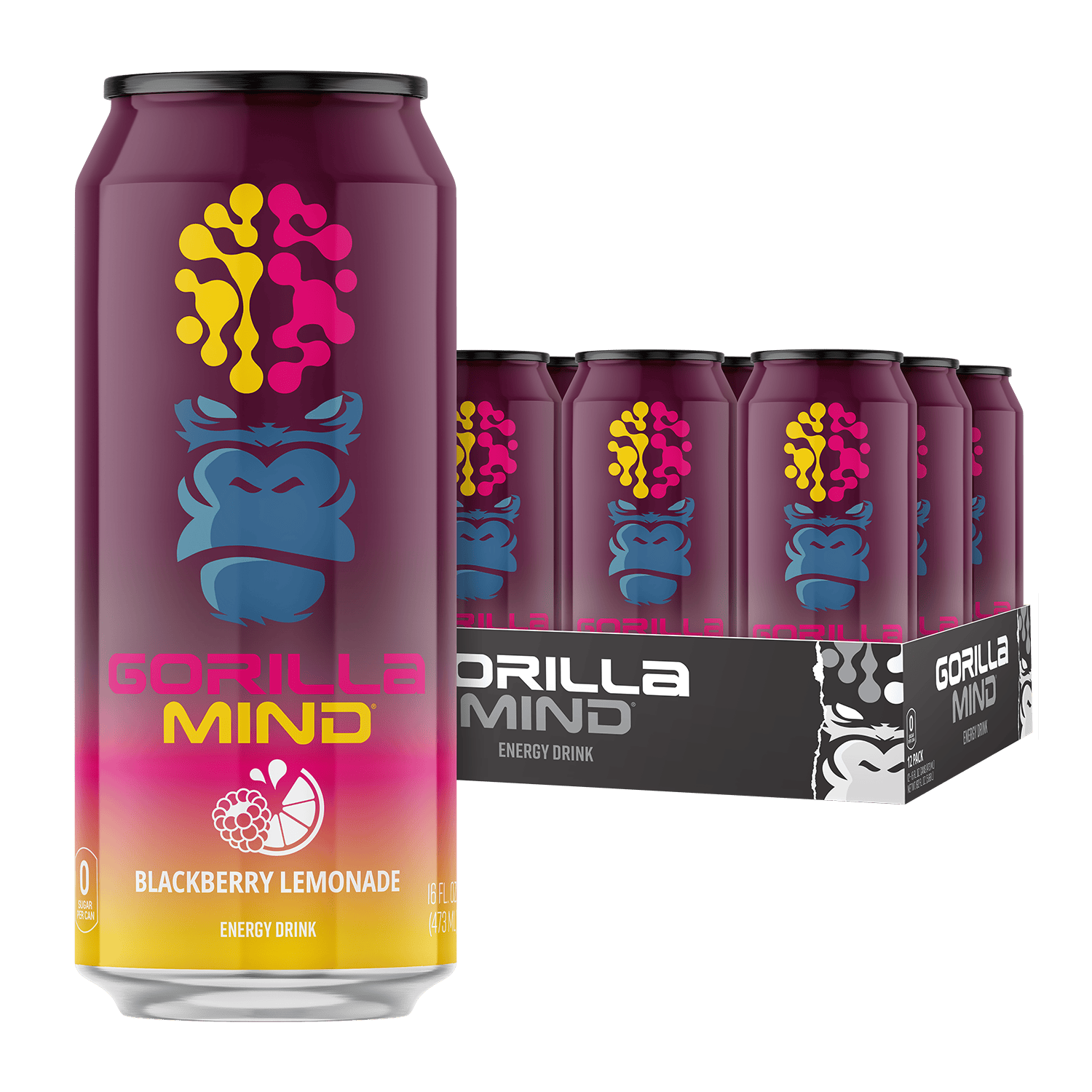 Gorilla Mind Energy Drink - Sugar-Free Energy Drink | 14 Flavors
