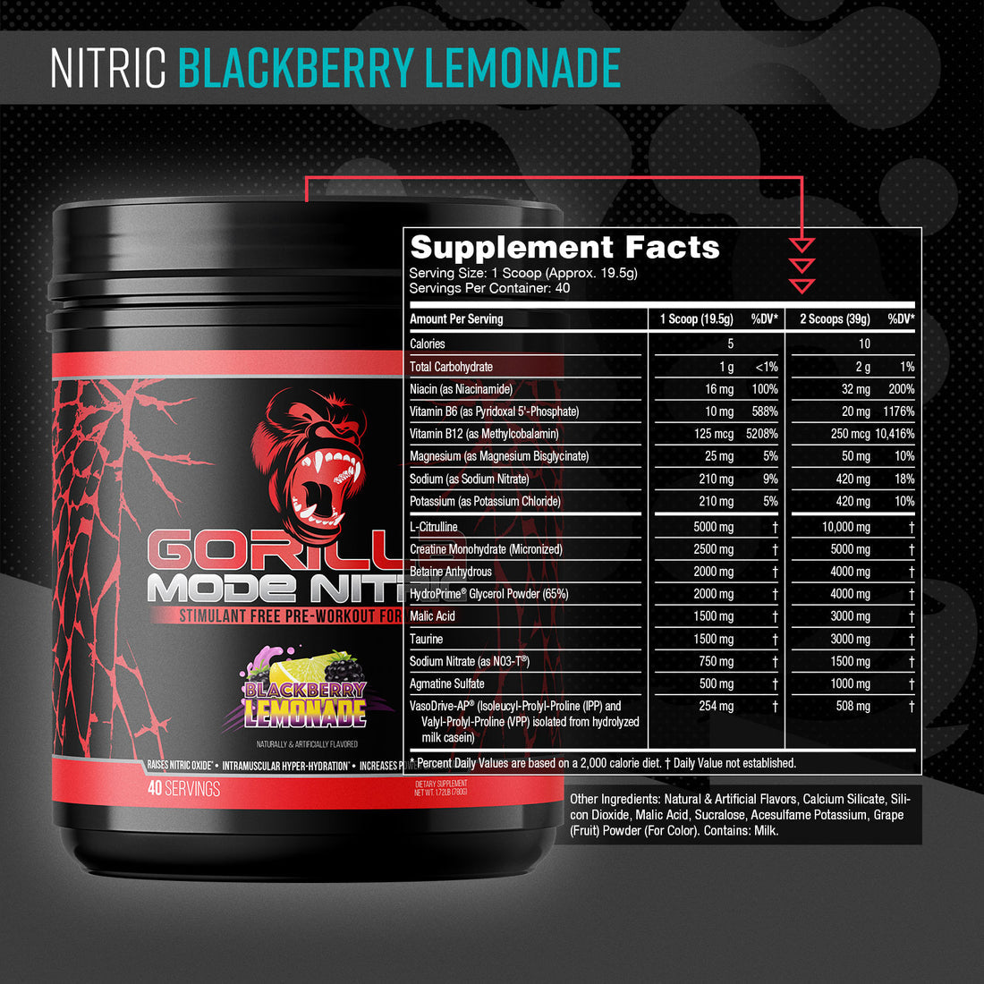 Gorilla Mind Gorilla Mode Nitric Pre-Workout