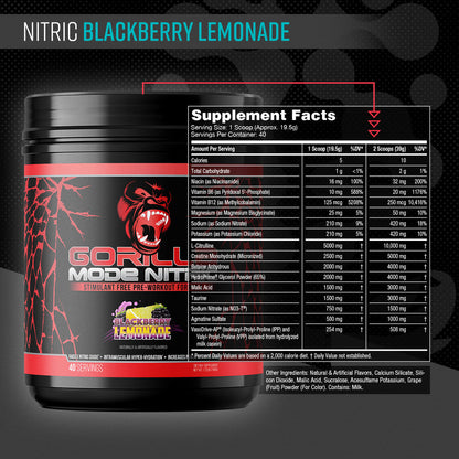 Gorilla Mind Gorilla Mode Nitric Pre-Workout
