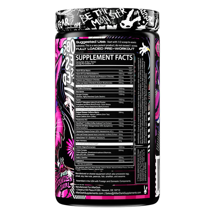 InhumanVoid Sour Watermelon Swirl Pre-Workout Supplement Facts