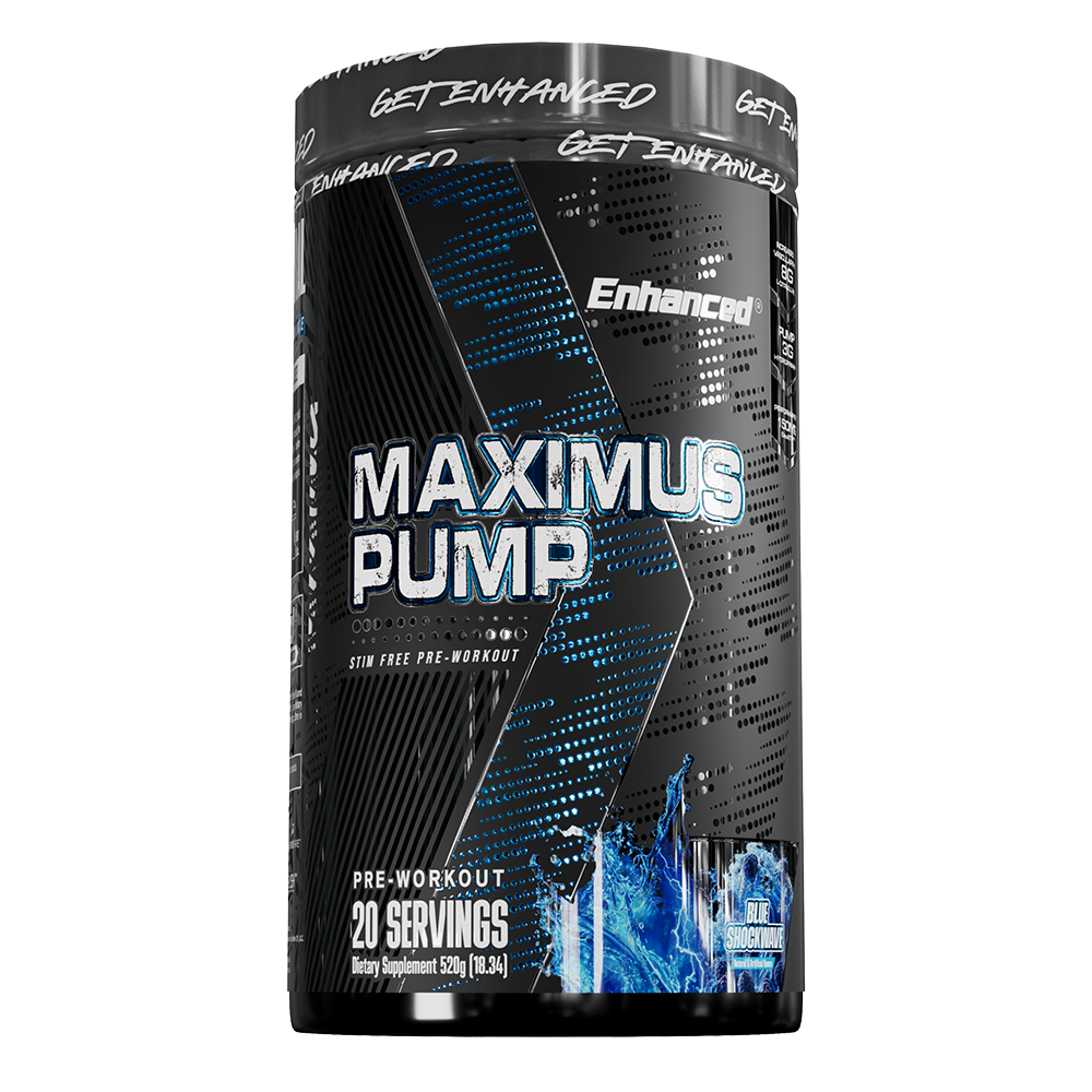 Maximus Pump Blue Shockwave pre-workout supplement