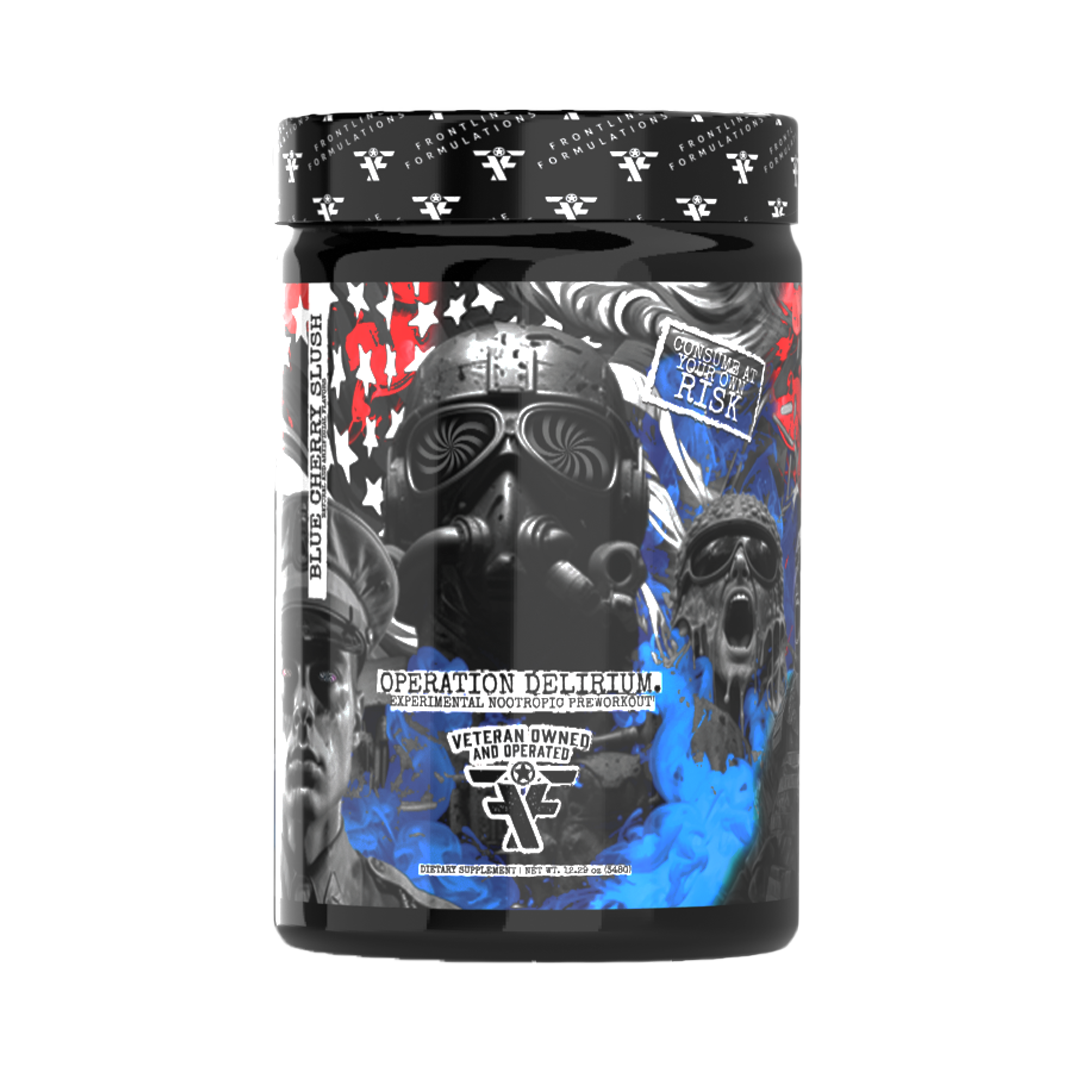Operation Delirium Blue Slush pre-workout supplement