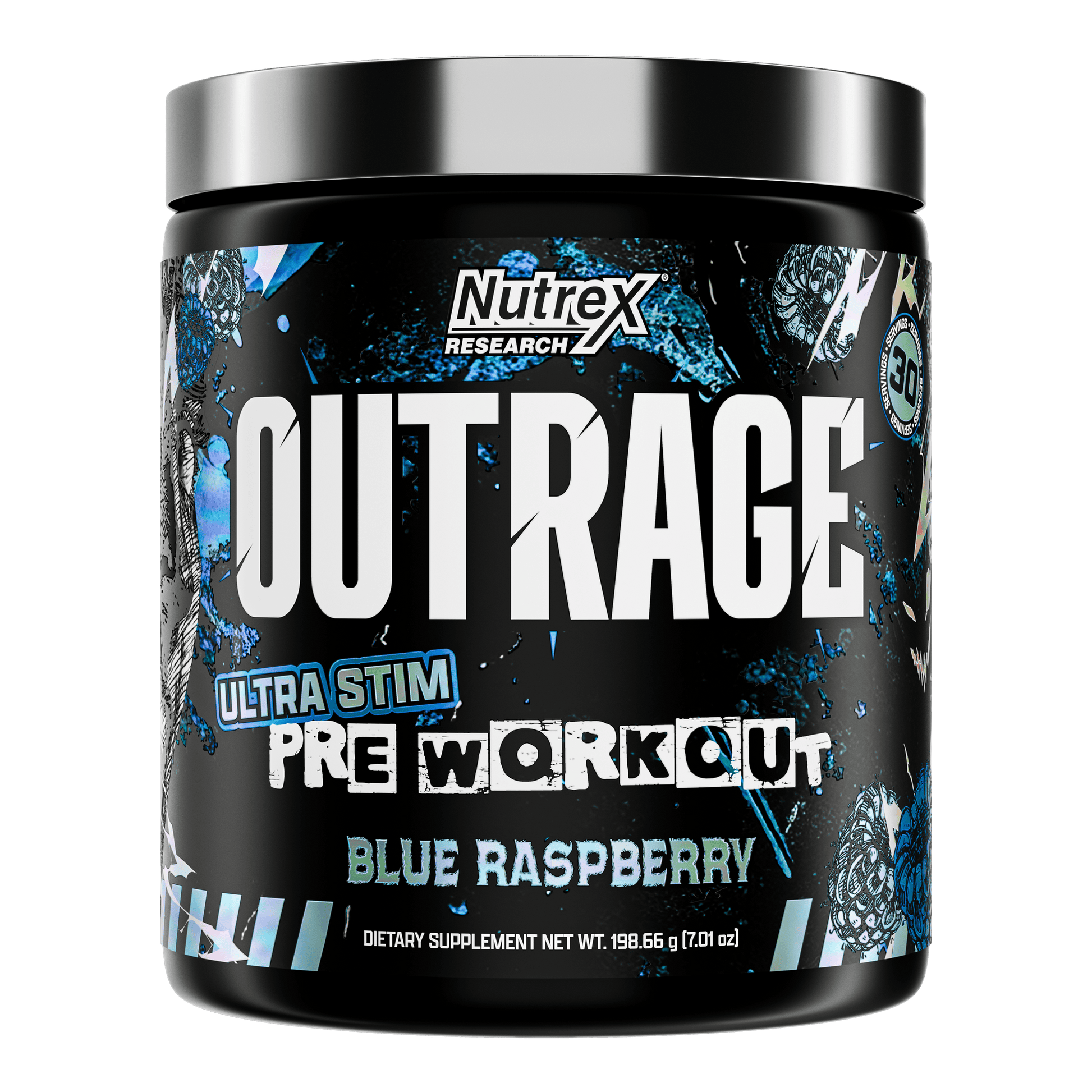 Nutrex Outrage Blue Raspberry Pre-Workout