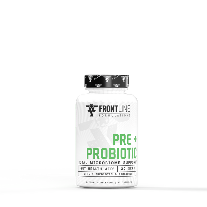 Frontline Pre+Probiotic bottle for gut health
