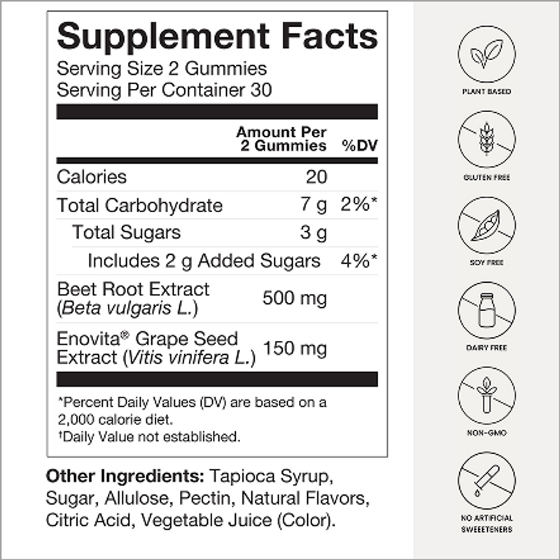 HumanN SuperBeets Heart Gummies – Strawberry (150 ct)