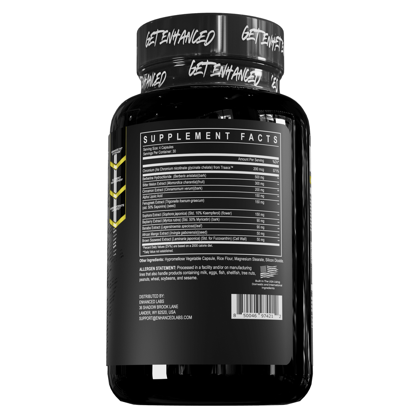 SLIN SPF supplement facts label