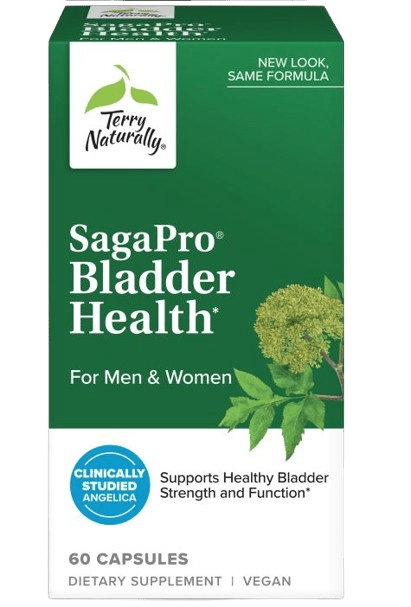 SagaPro Bladder Health supplement box from Terry Naturally