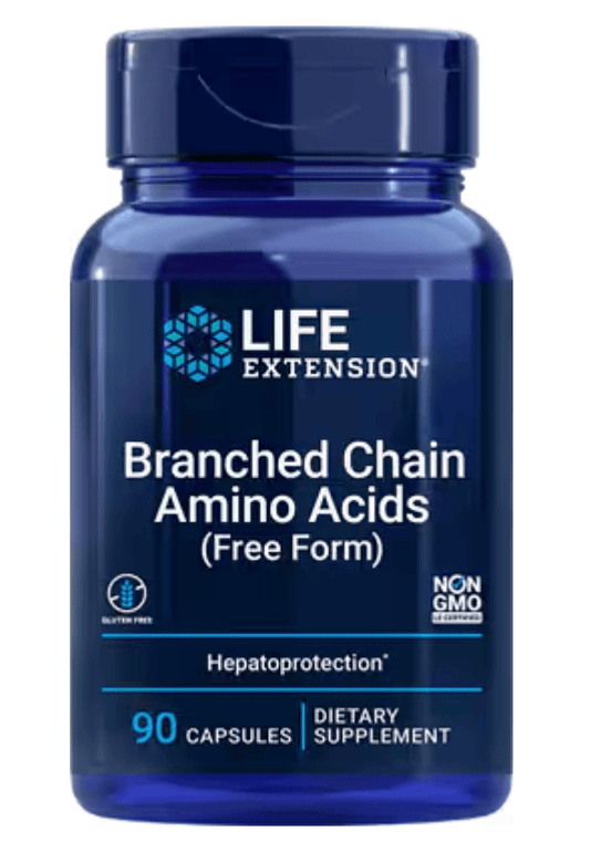 Life Extension Branched Chain Amino Acids supplement bottle, screenshot Apr 29,...
