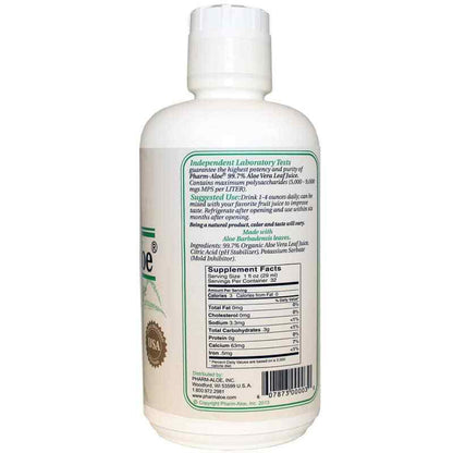 Pharm-Aloe Aloe Vera Leaf Juice - Organic Inner Leaf Extract