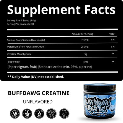 Supp Dawg Creatine Monohydrate + BioPerine®