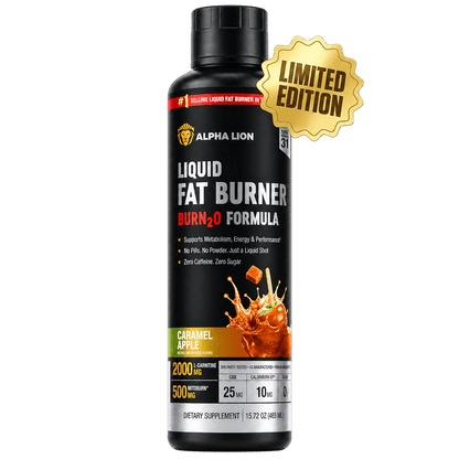Alpha Lion Burn2O Caramel Apple limited edition bottle