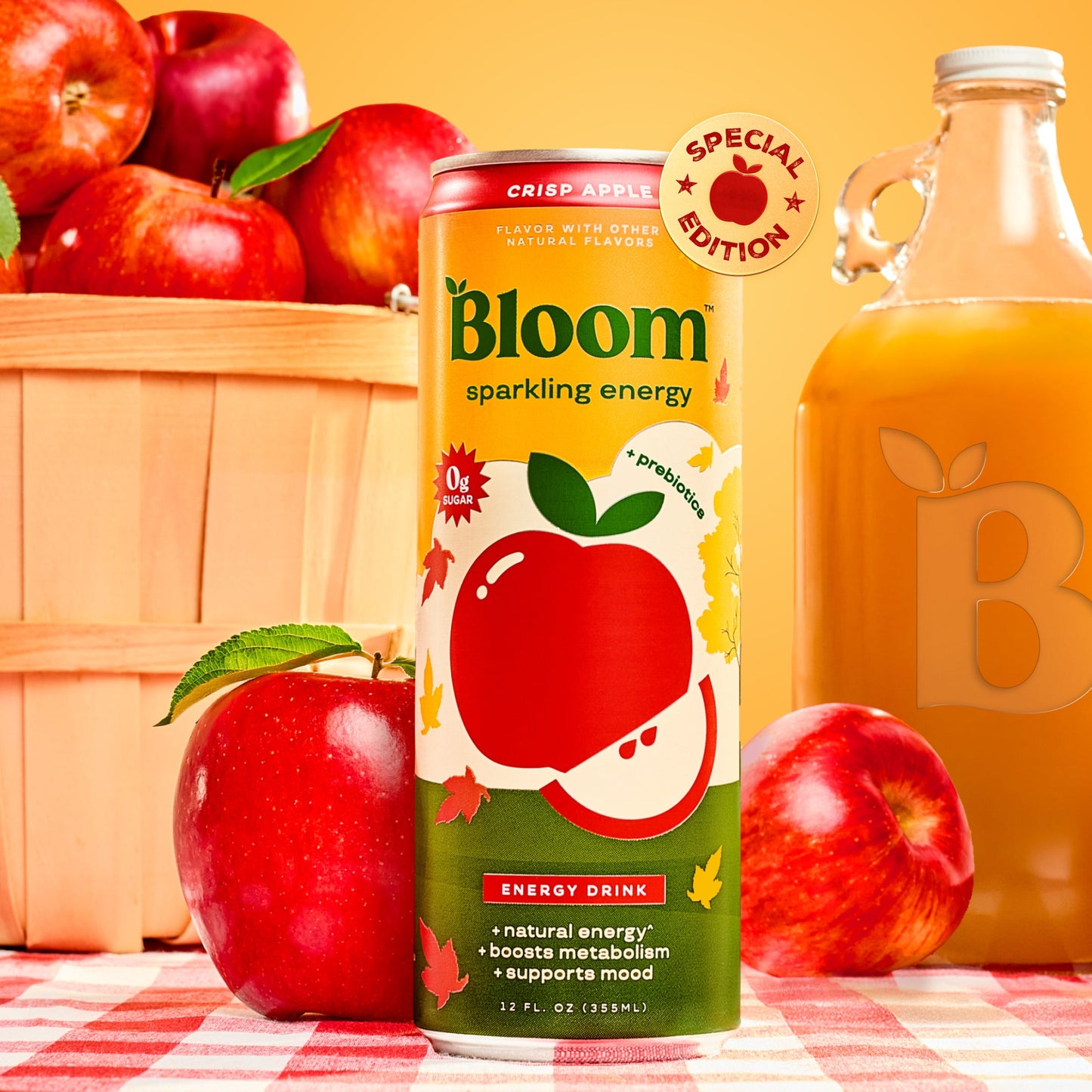 Bloom Crisp Apple Sparkling Energy Drink