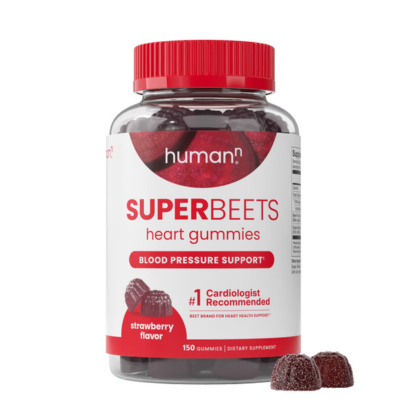 HumanN SuperBeets Heart Gummies Strawberry 150 count bottle