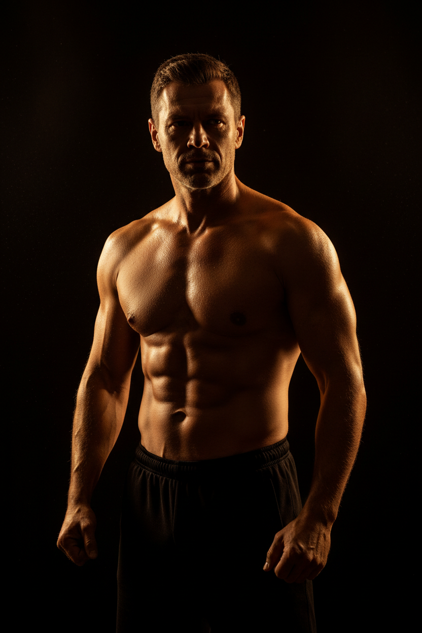 Confident athletic man, Nature's Plus Ultra T Male lifestyle shot