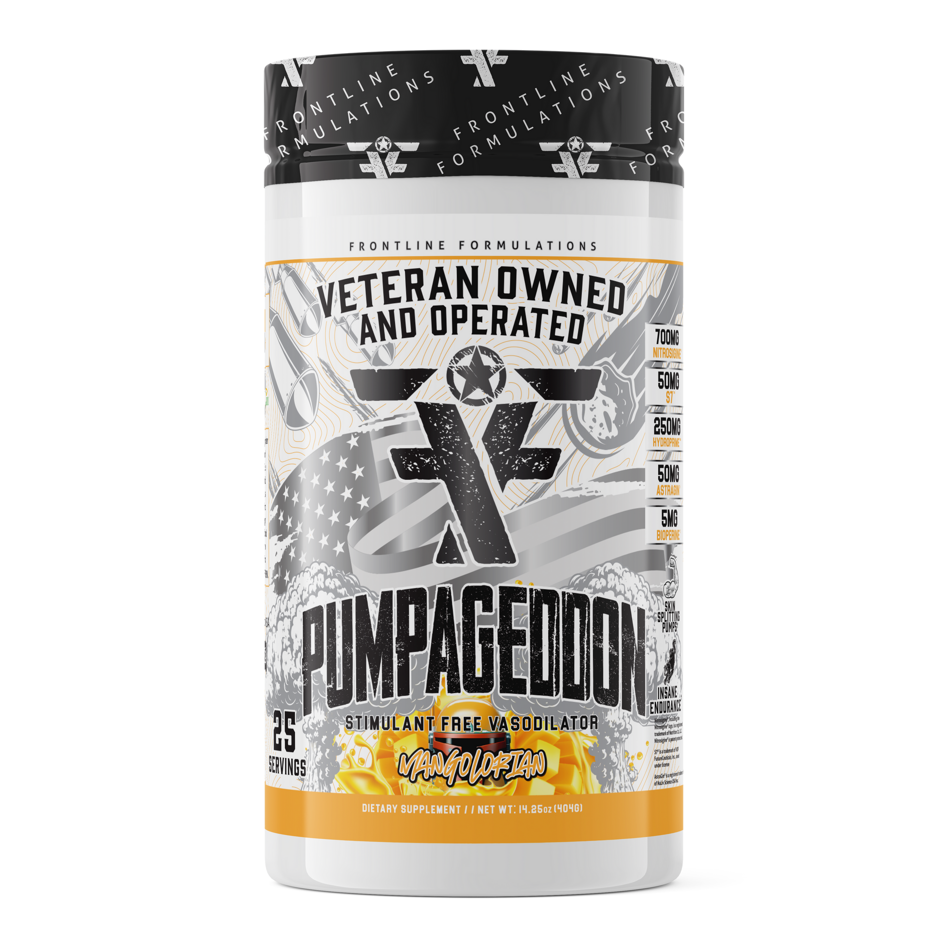 Pumpageddon pre-workout supplement by Frontline Formulations