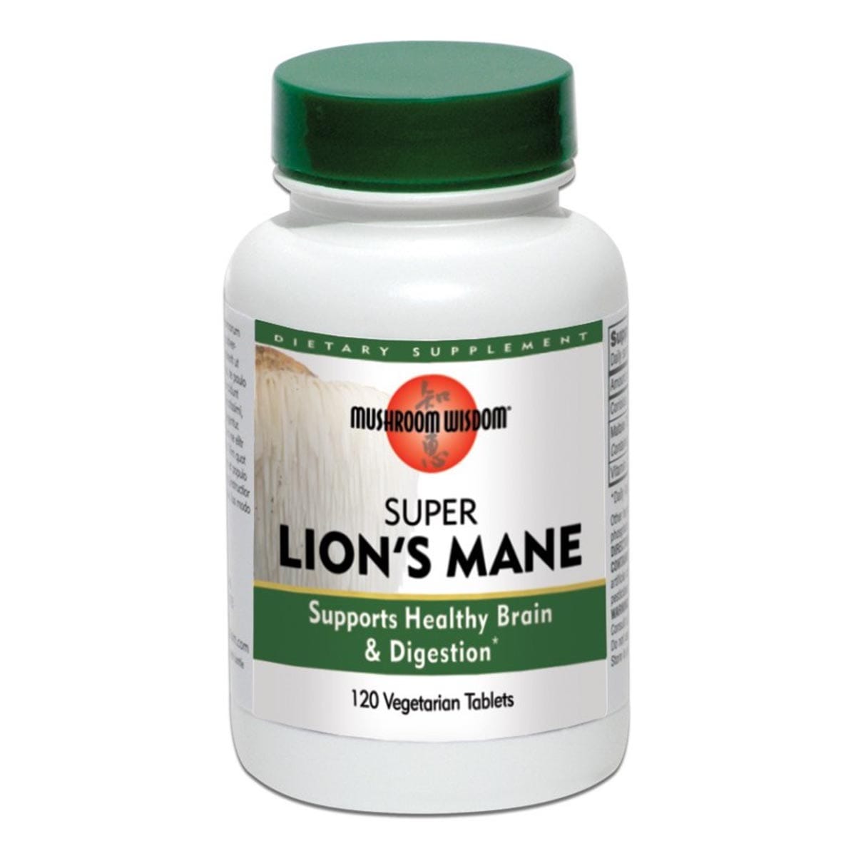 Mushroom Wisdom Super Lion's Mane 120 Vegetarian Tablets official product image