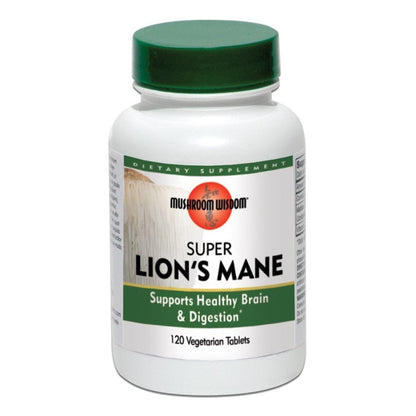 Mushroom Wisdom Super Lion's Mane 120 Vegetarian Tablets official product image